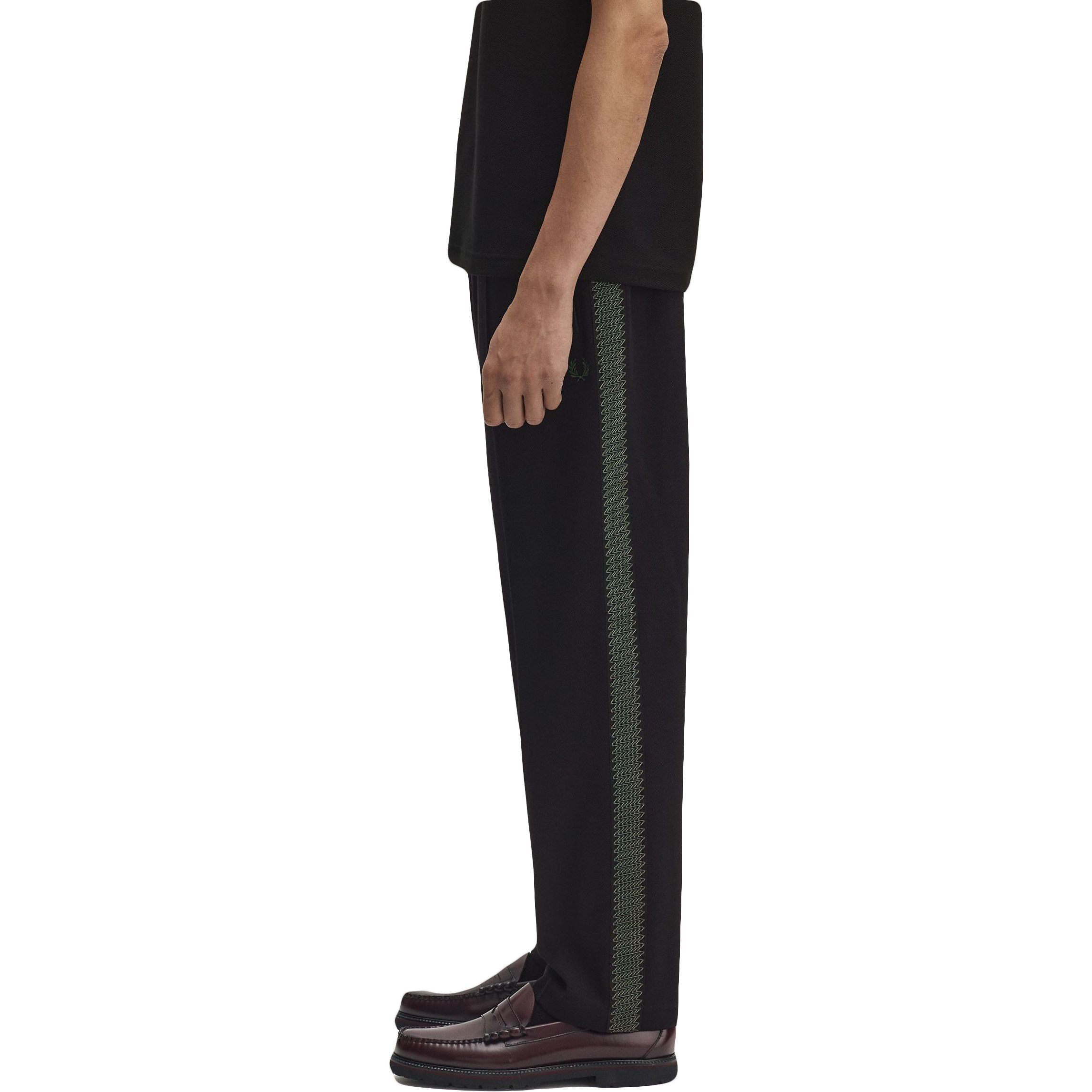 Tennis Grip Taped Track Pant - Black