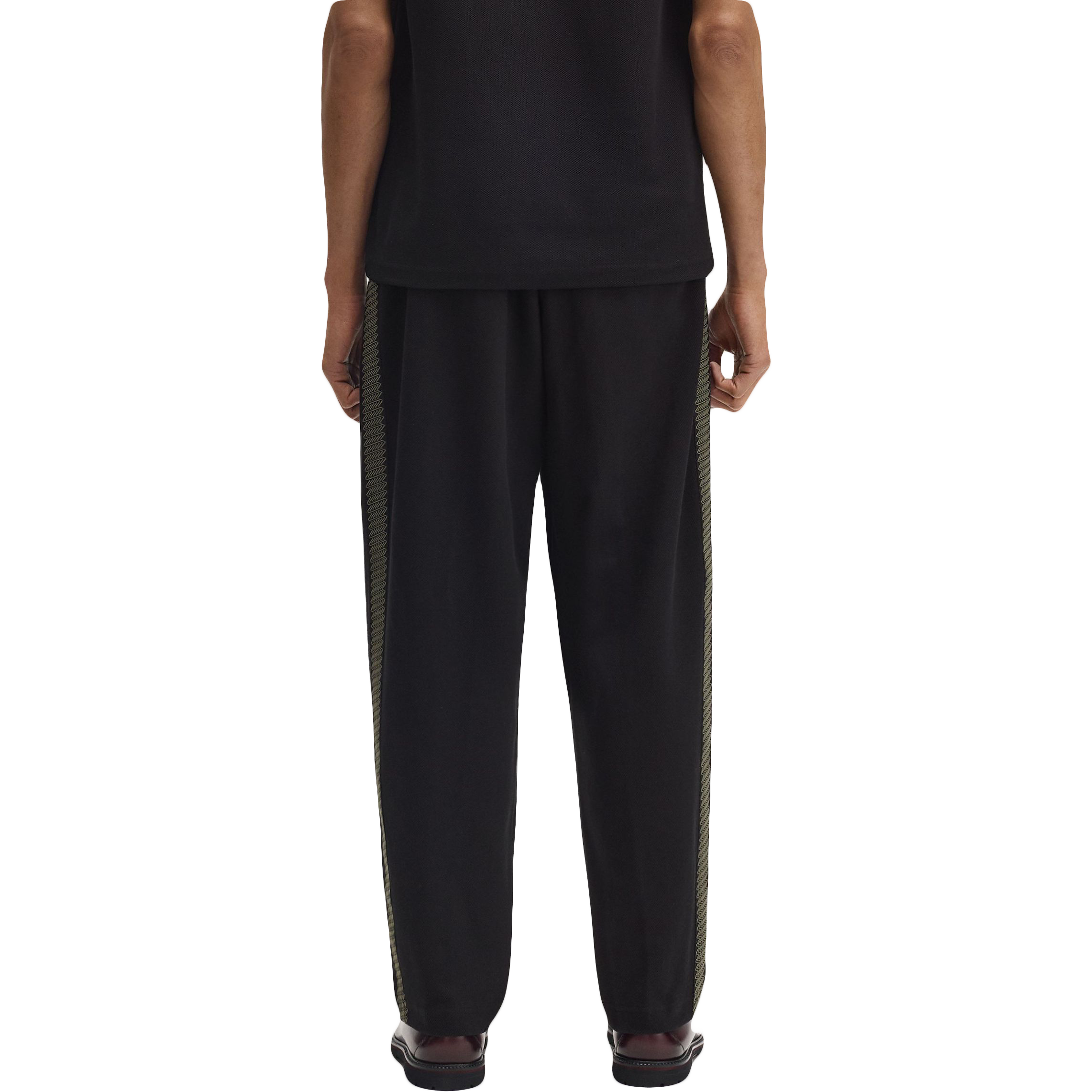 Tennis Grip Taped Track Pant - Black