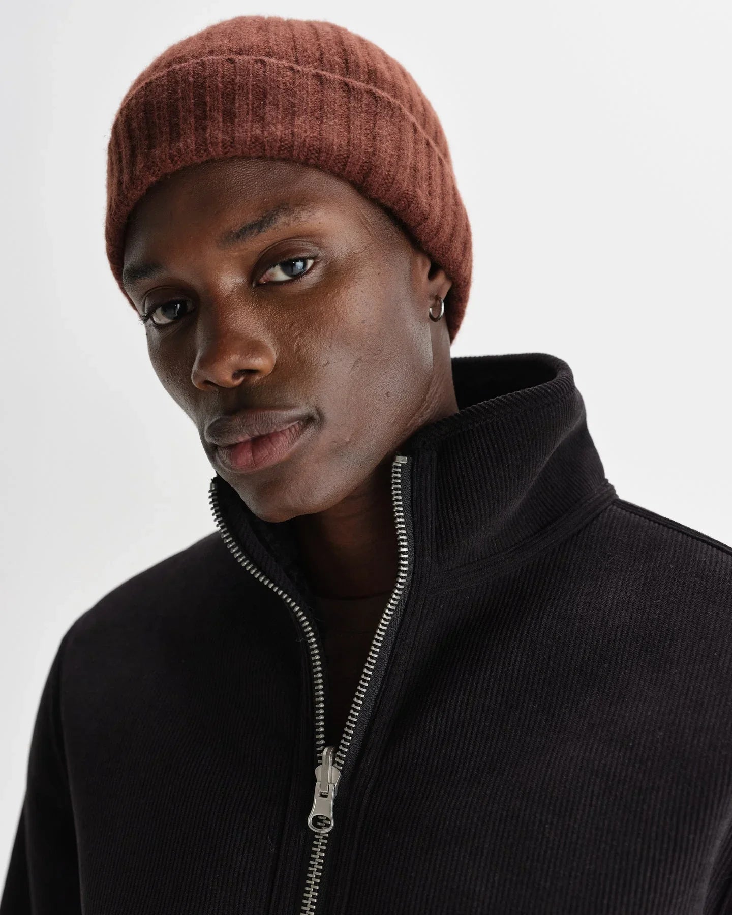 Brook Rib Beanie - Brown