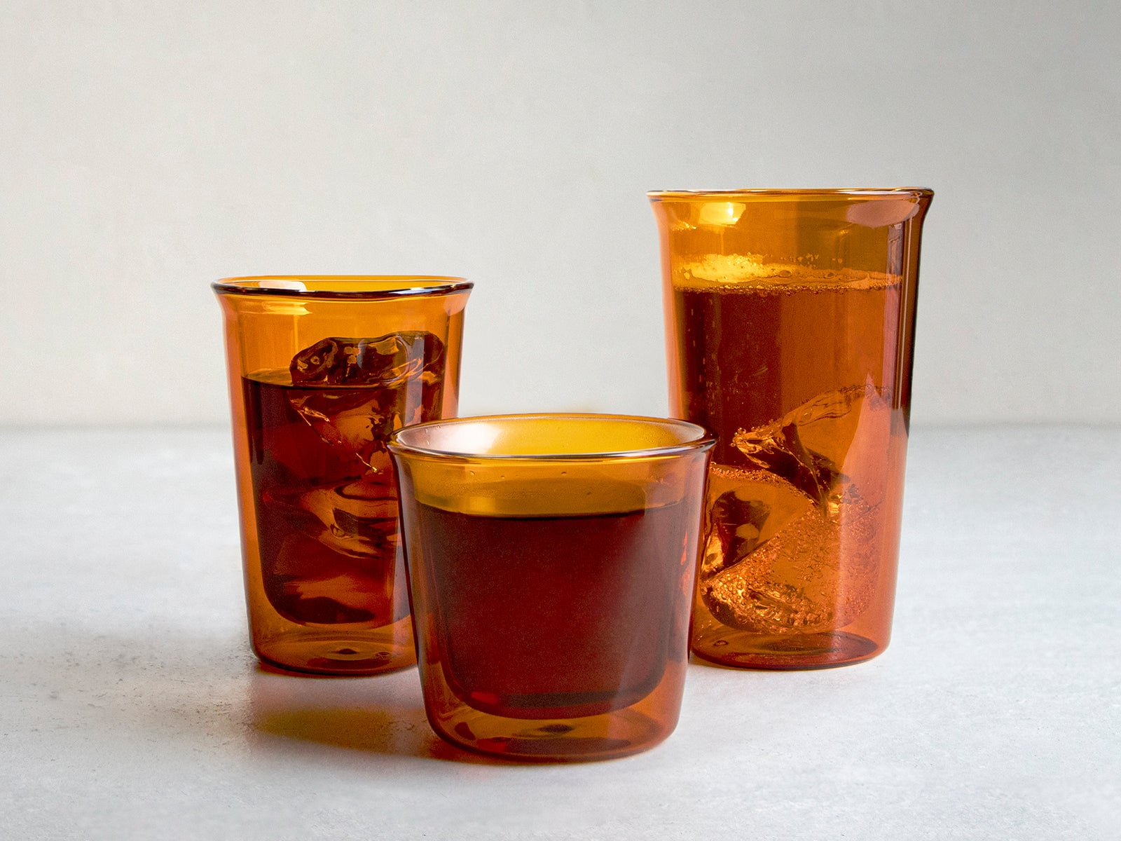 Cast Amber Double Wall Glass - 290ml