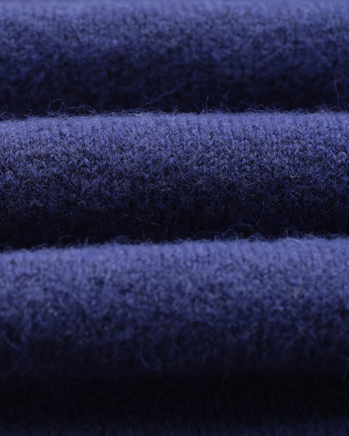 Carter Open Collar Wool Knit Polo - Blue