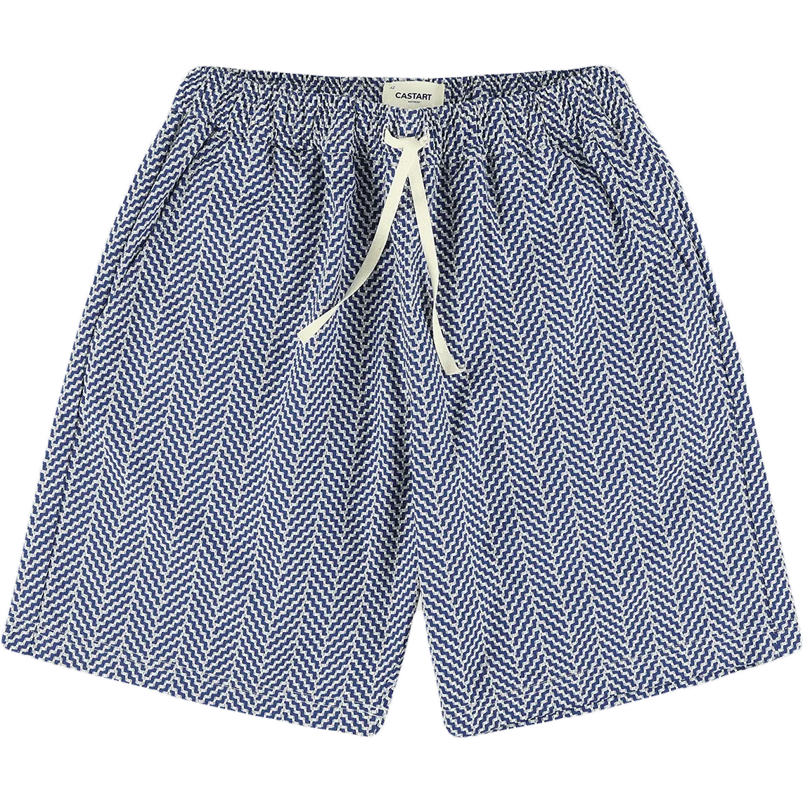 Loquat Shorts - Blue Herringbone