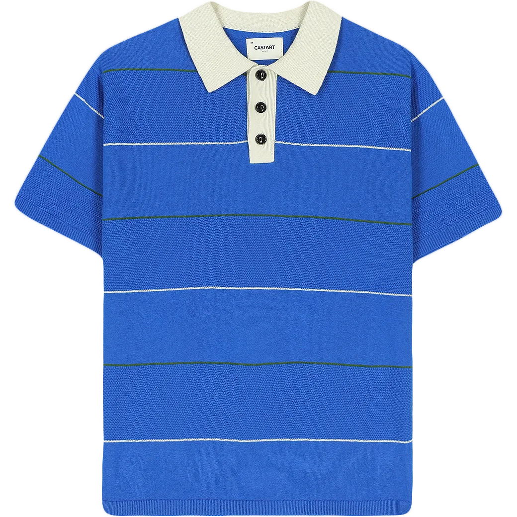 Toki Knit Polo - Bright Blue