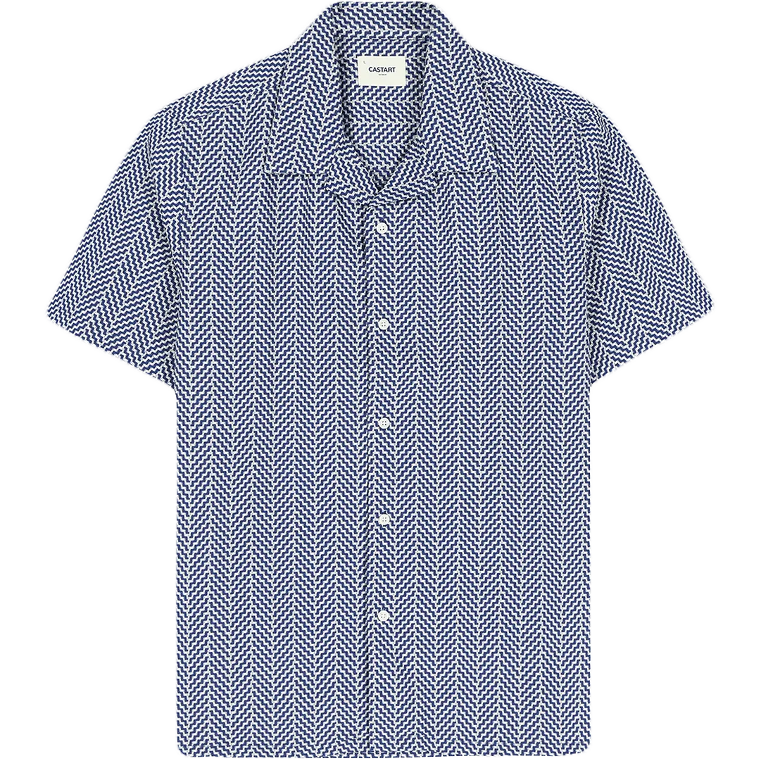 Rambutan Shirt - Blue Herringbone