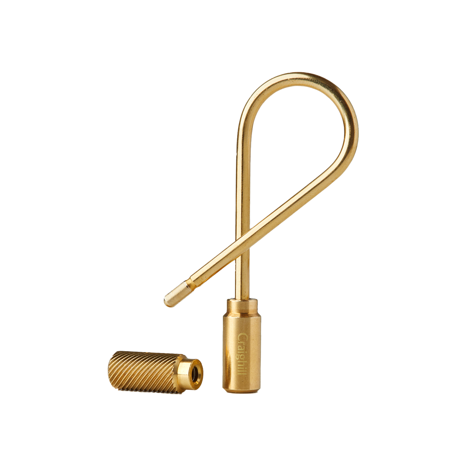 Closed Helix Keyring - Brass
