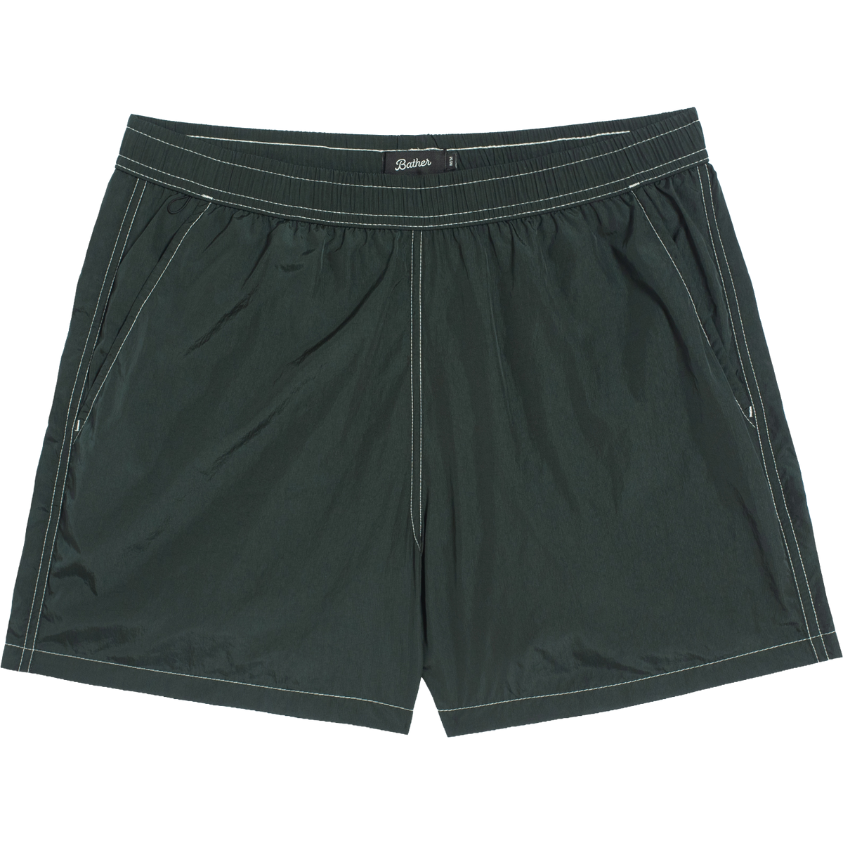 Bather Contrast Modern Trunk in Myrtle, front flat lay