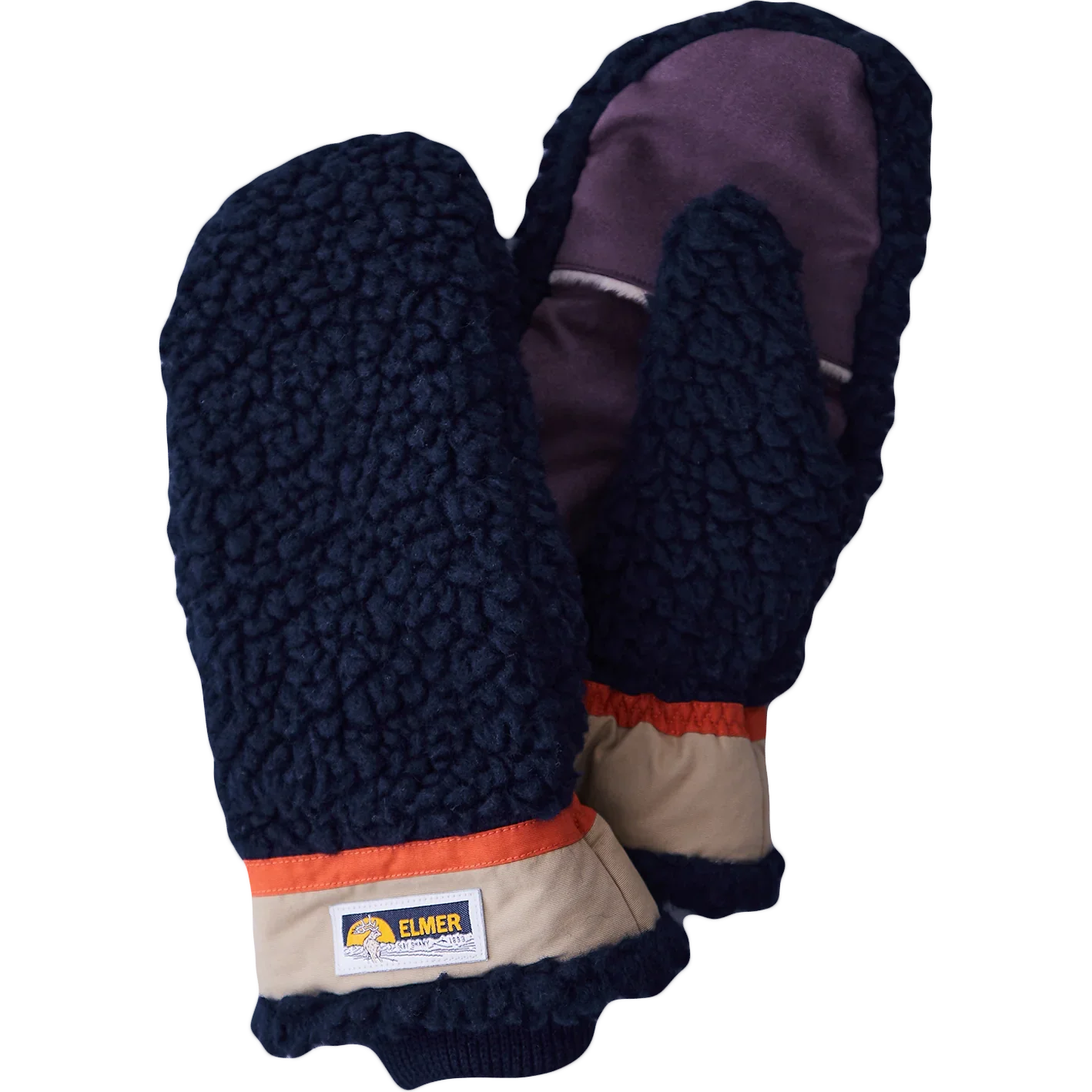 Teddy Fleece Mitten - Navy