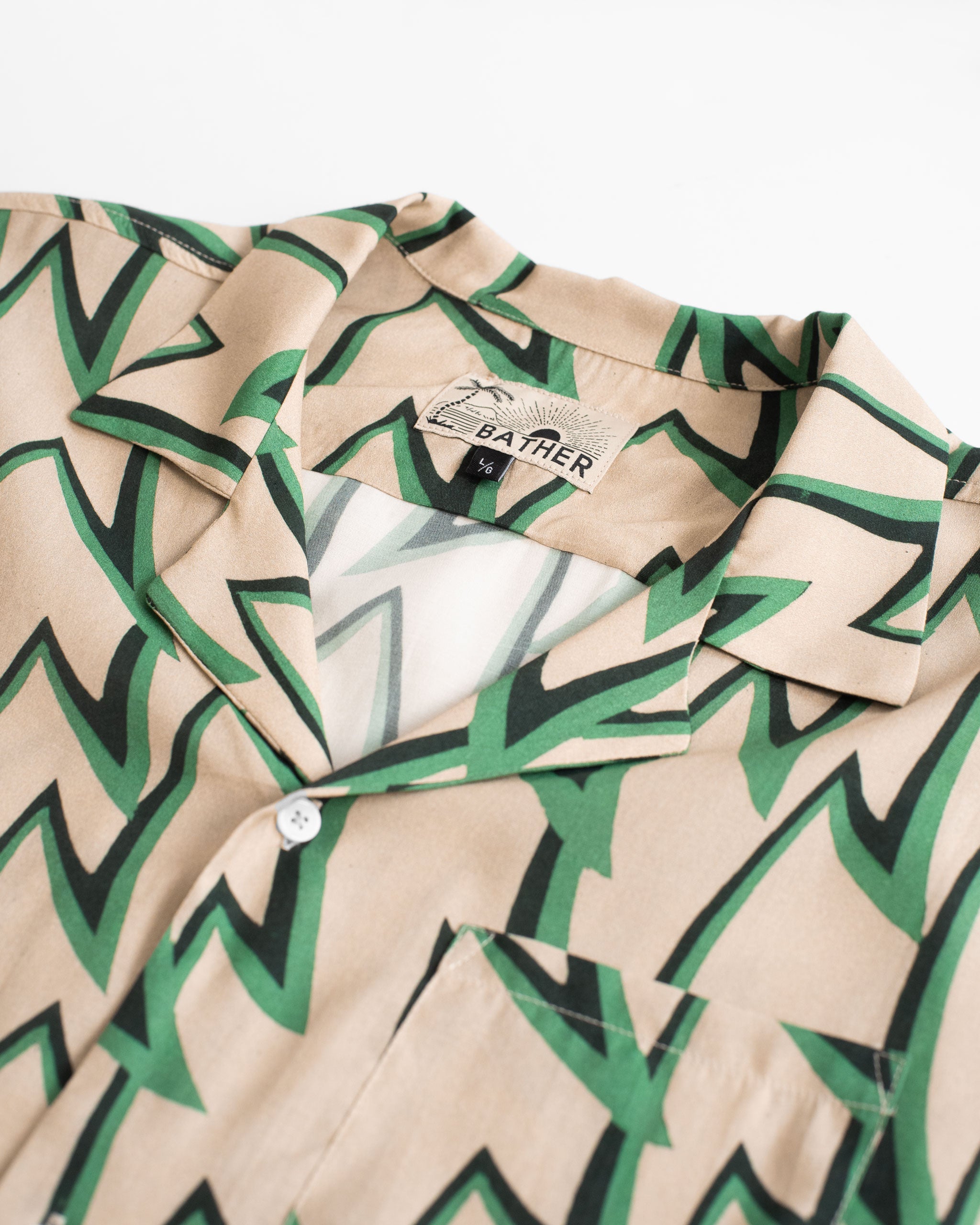 Camp Shirt - Emerald Jagged