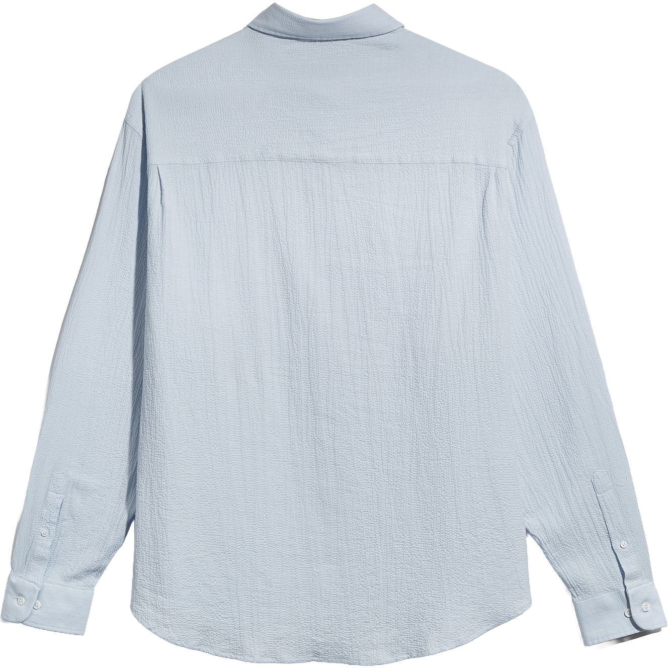 Oversized Seersucker Shirt - Light Blue