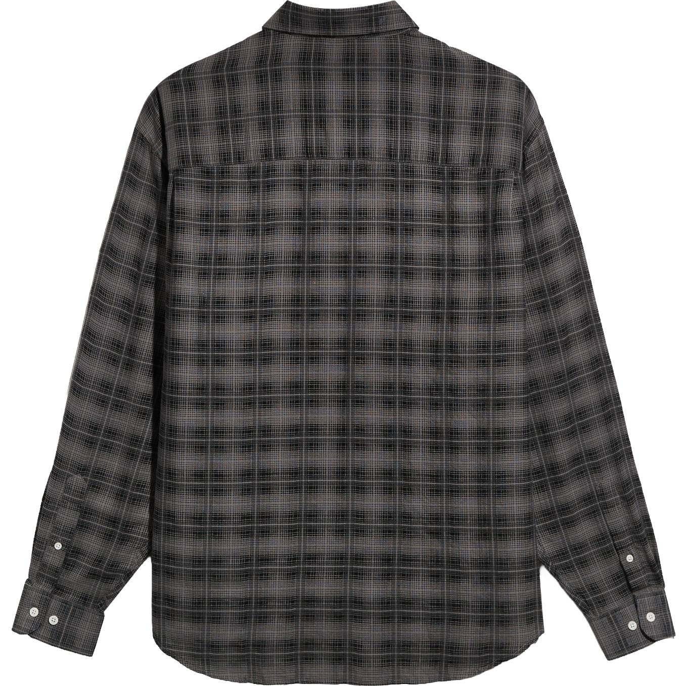 Oversized Merino Shirt - Black Plaid