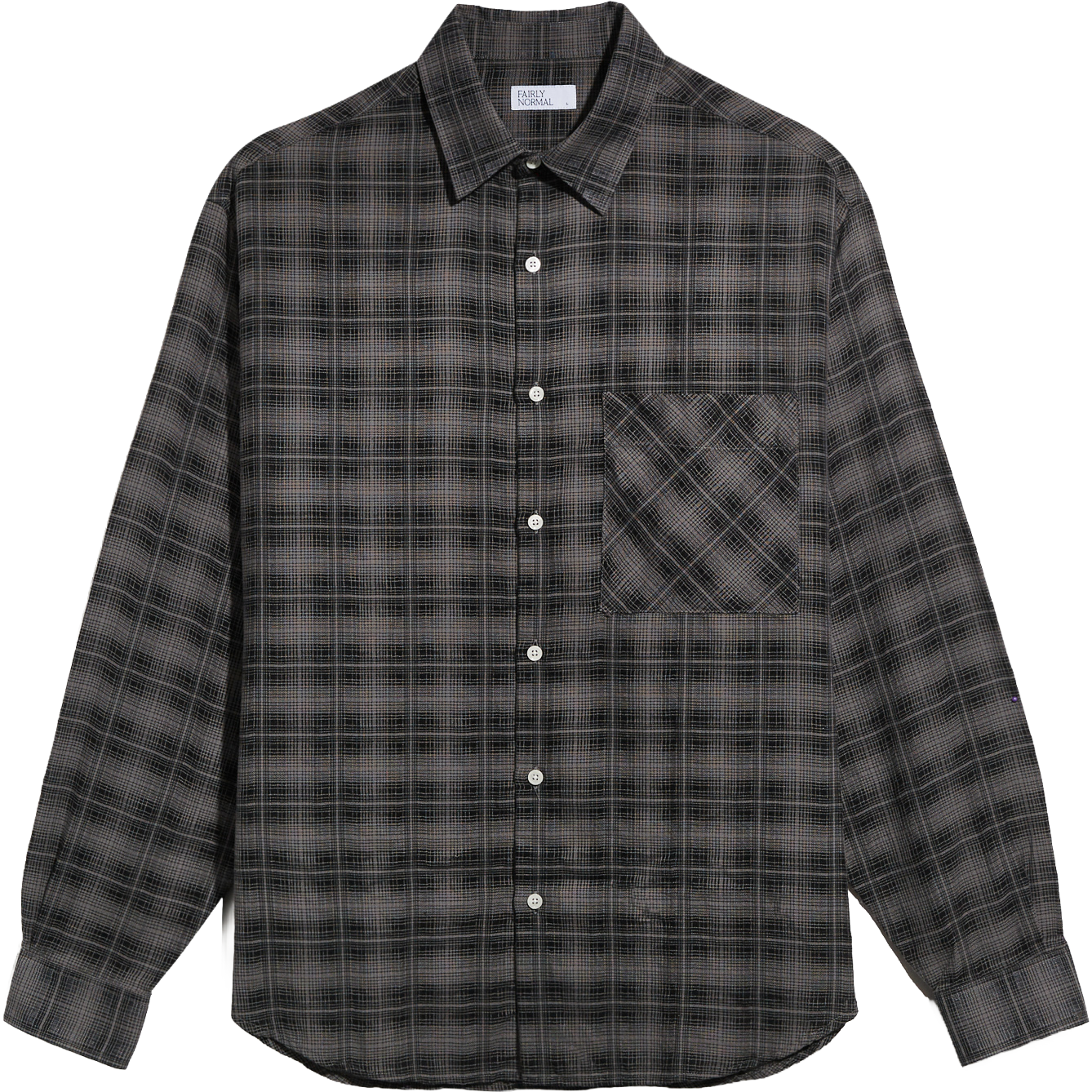 Oversized Merino Shirt - Black Plaid