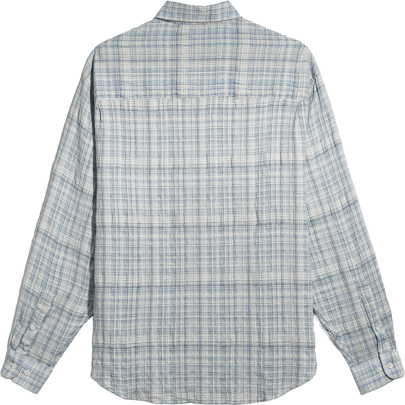 Oversized Textured Shirt - Blue