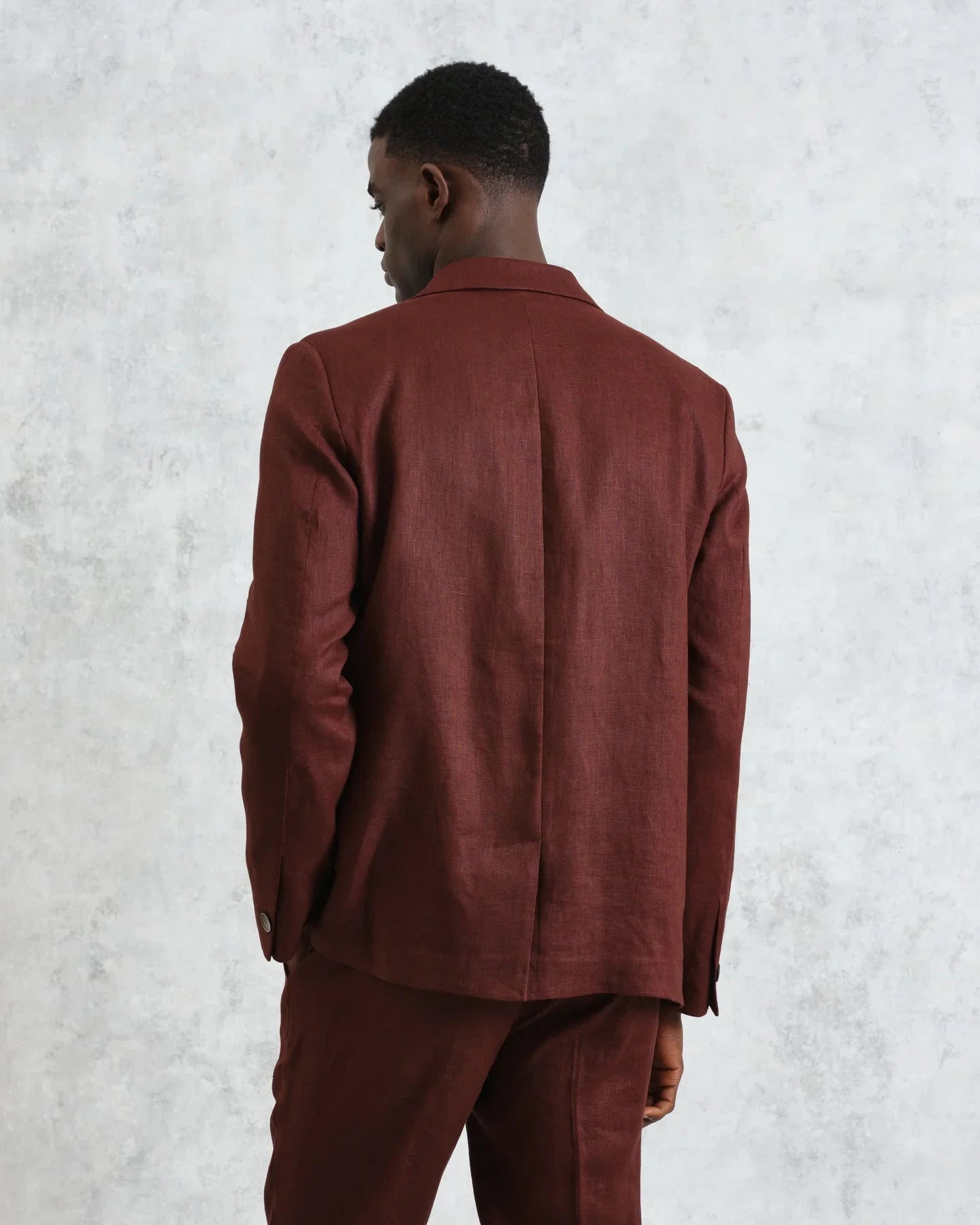 Fintry Linen Blazer - Merlot