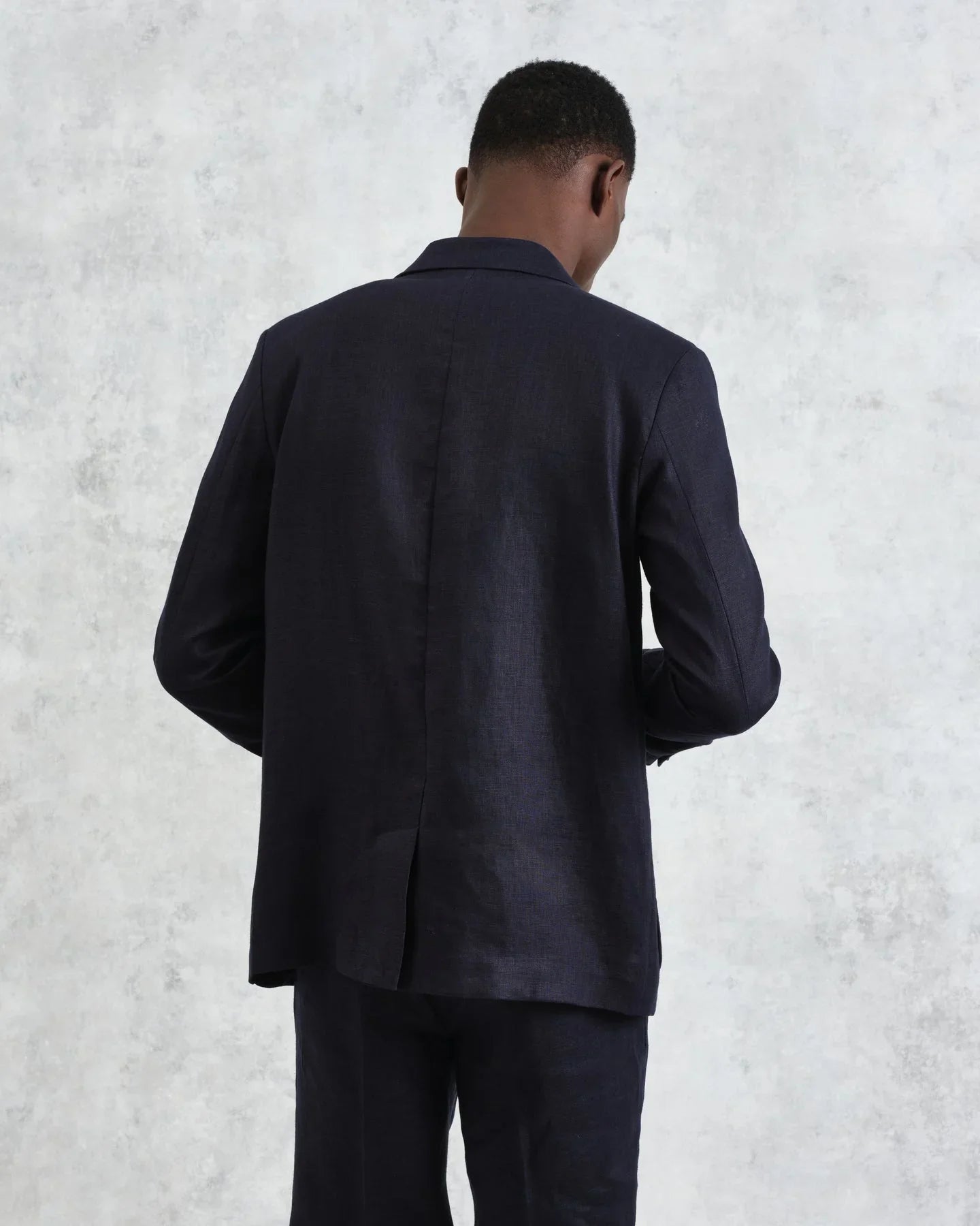 Fintry Linen Blazer - Midnight
