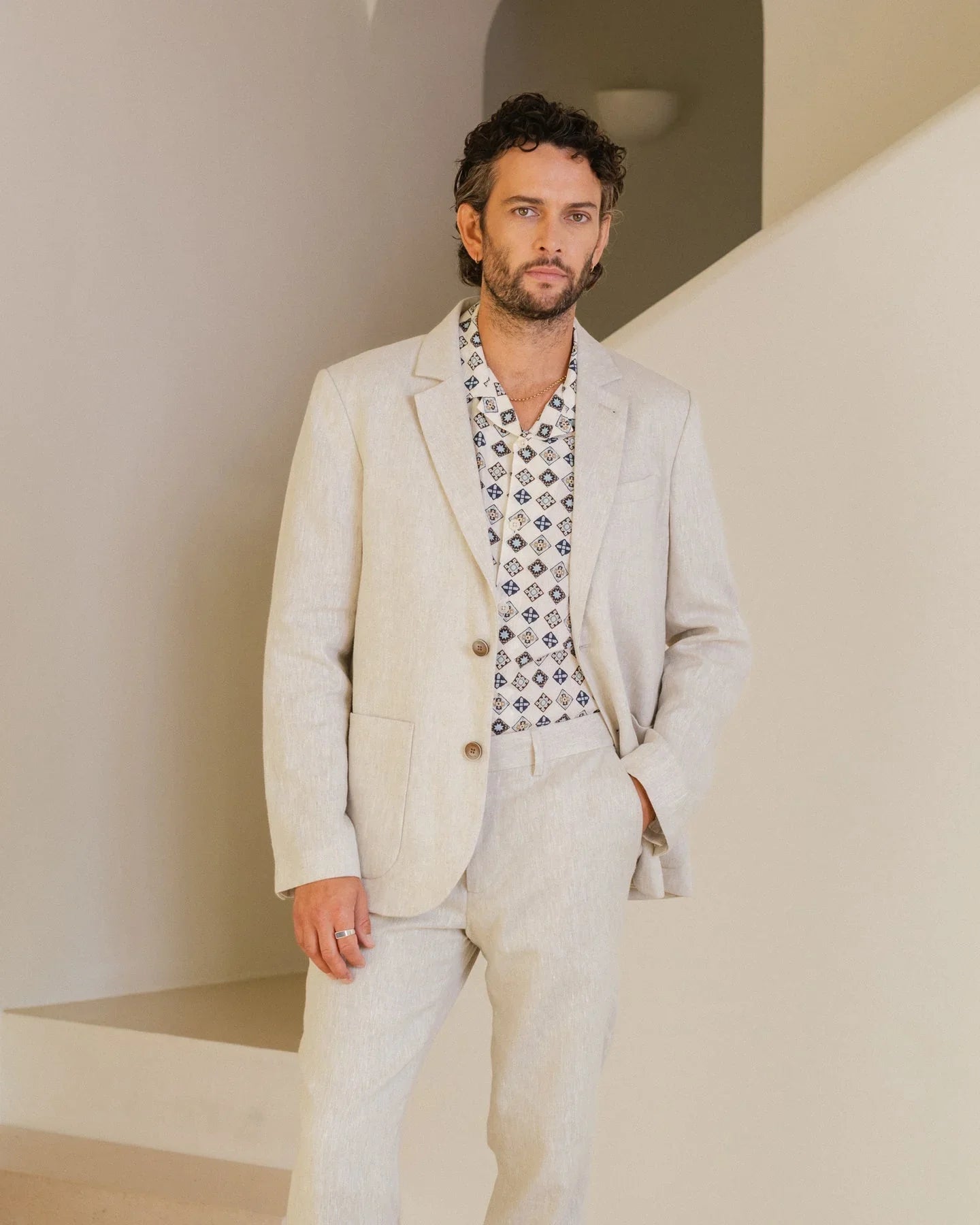 Fintry Linen Blazer - Natural