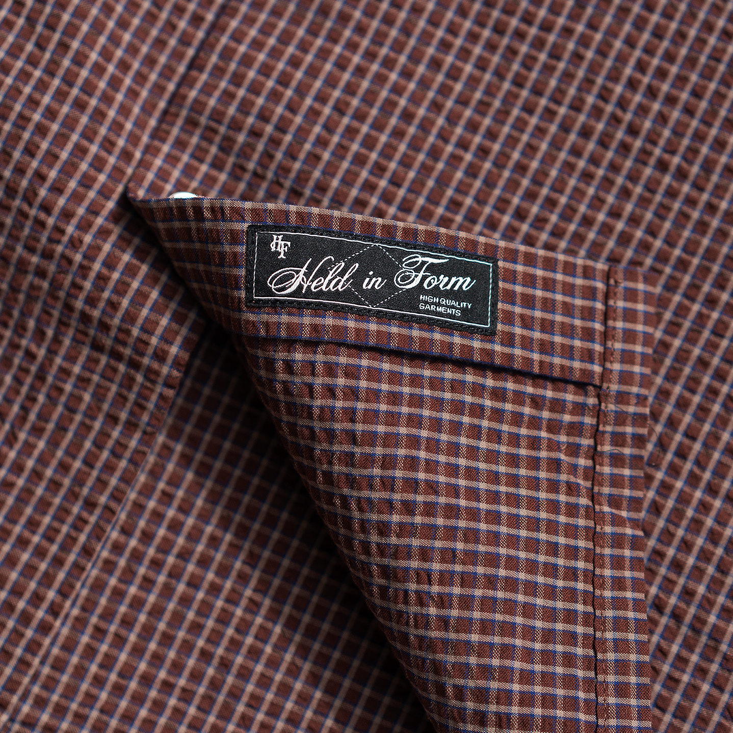 Kuzushi Seersucker Work Shirt - Brown