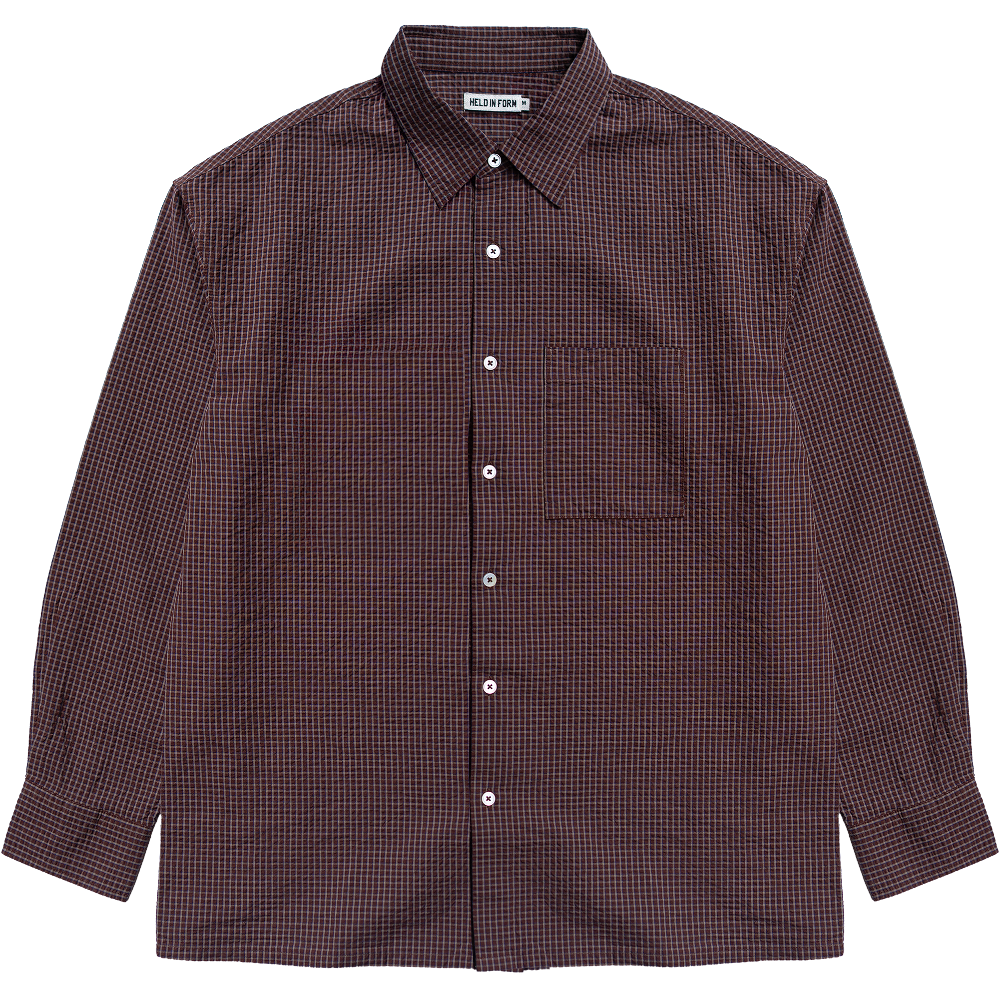 Kuzushi Seersucker Work Shirt - Brown