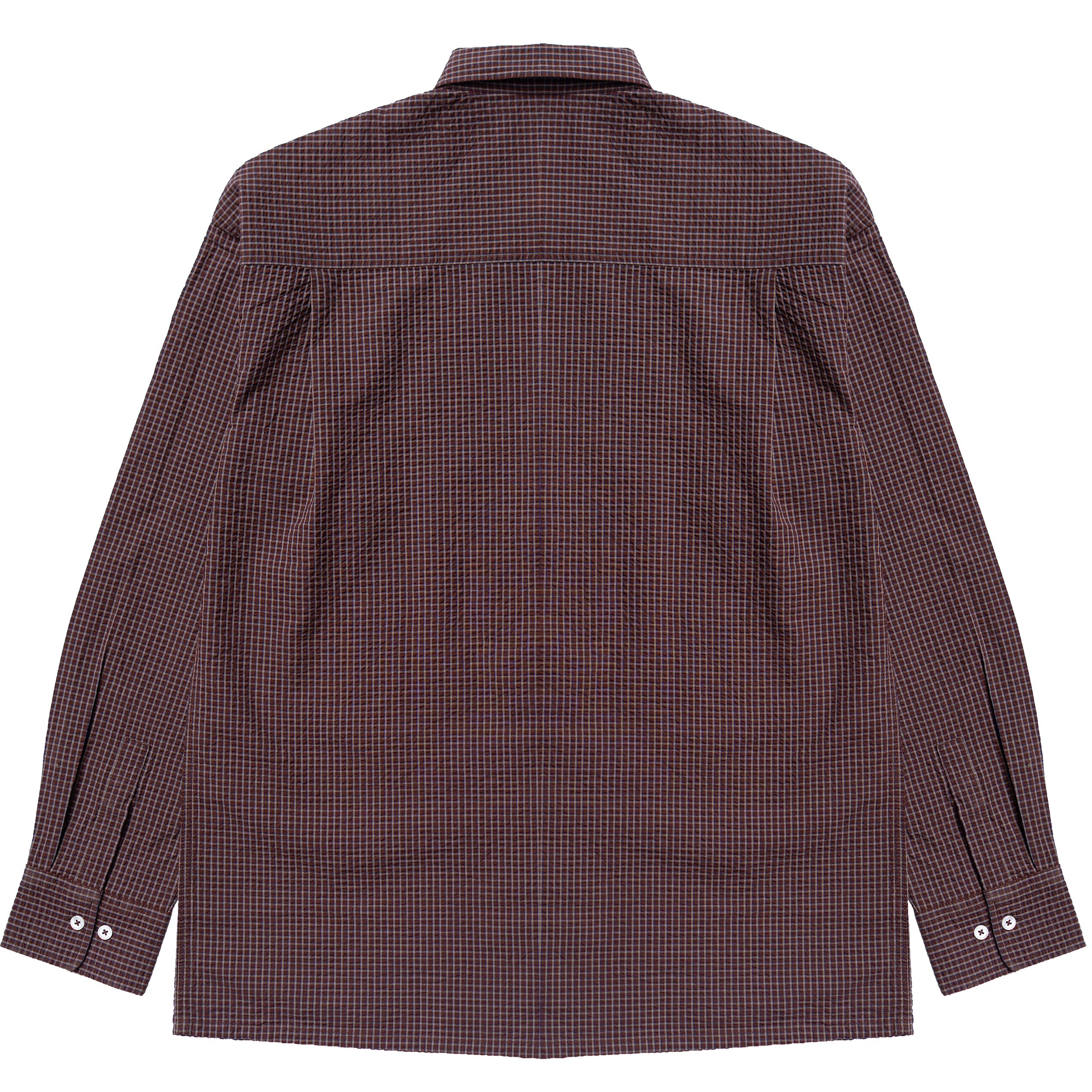Kuzushi Seersucker Work Shirt - Brown