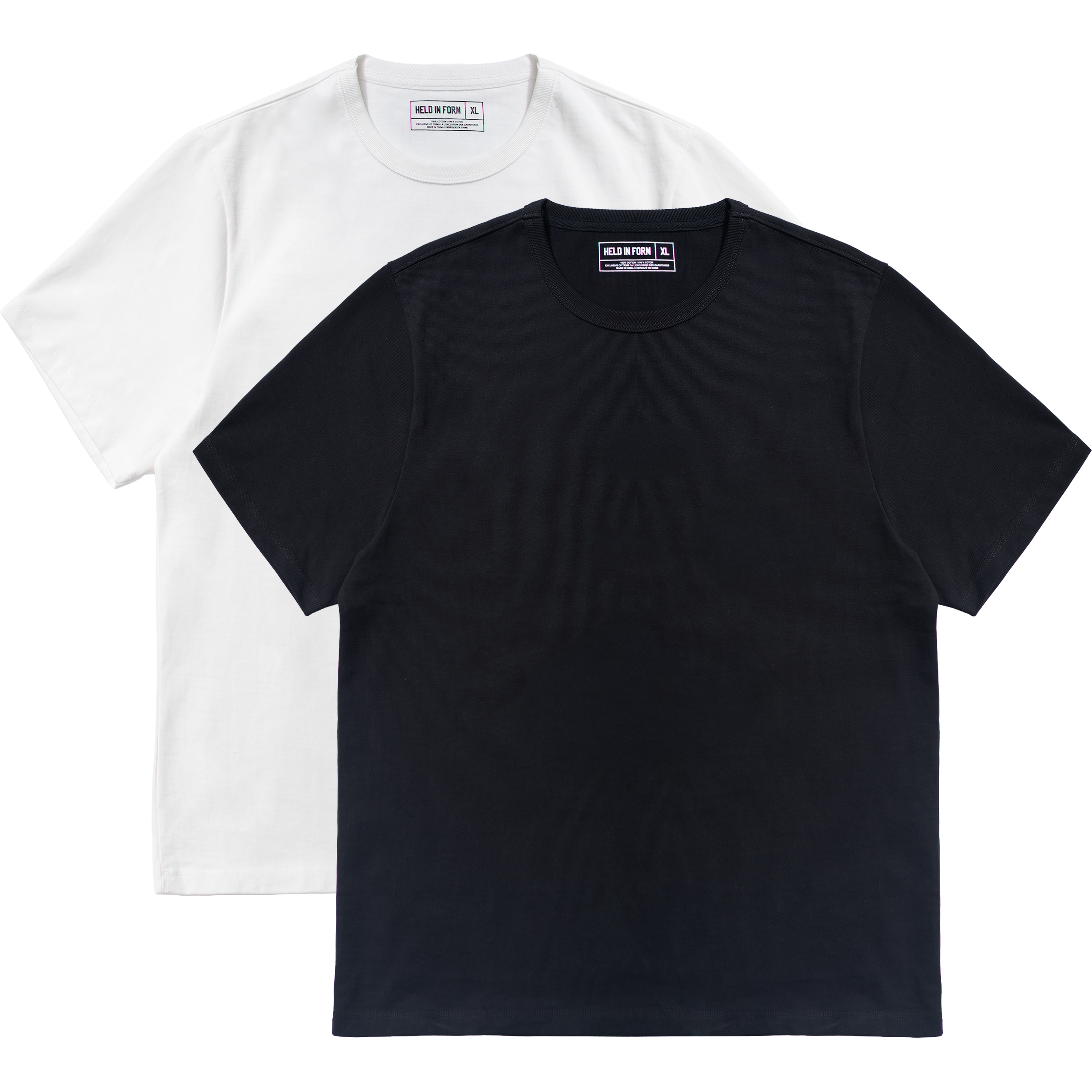 2-Pack Heavyweight Triple Stitch Tees - Black / White