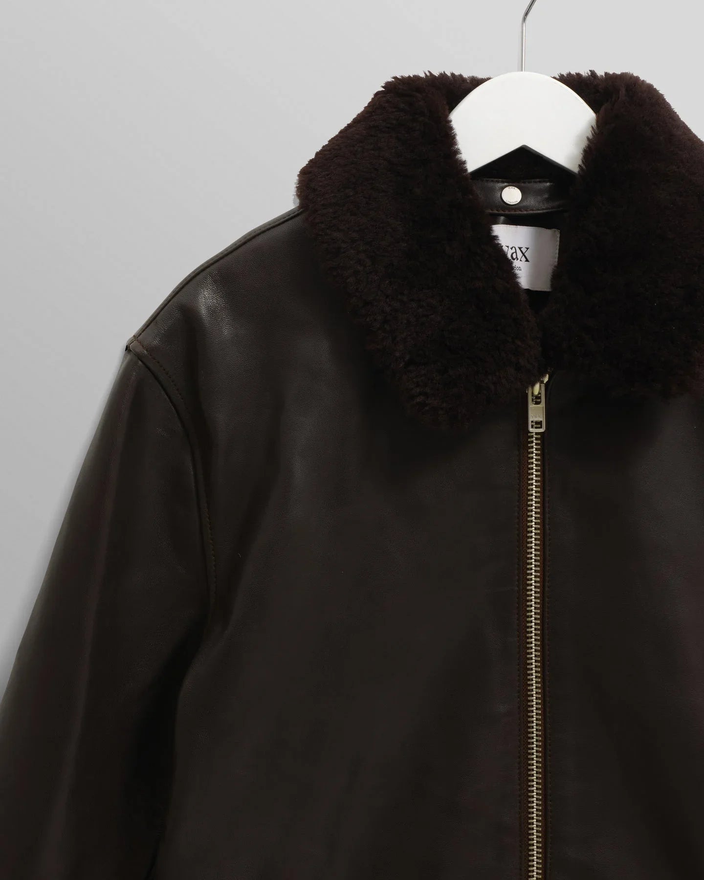 Kendal Flight Leather Jacket - Dark Brown