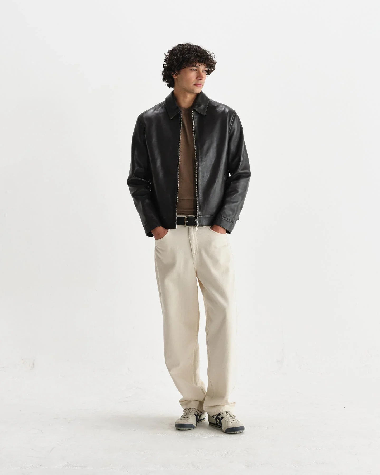 Kendal Flight Leather Jacket - Dark Brown