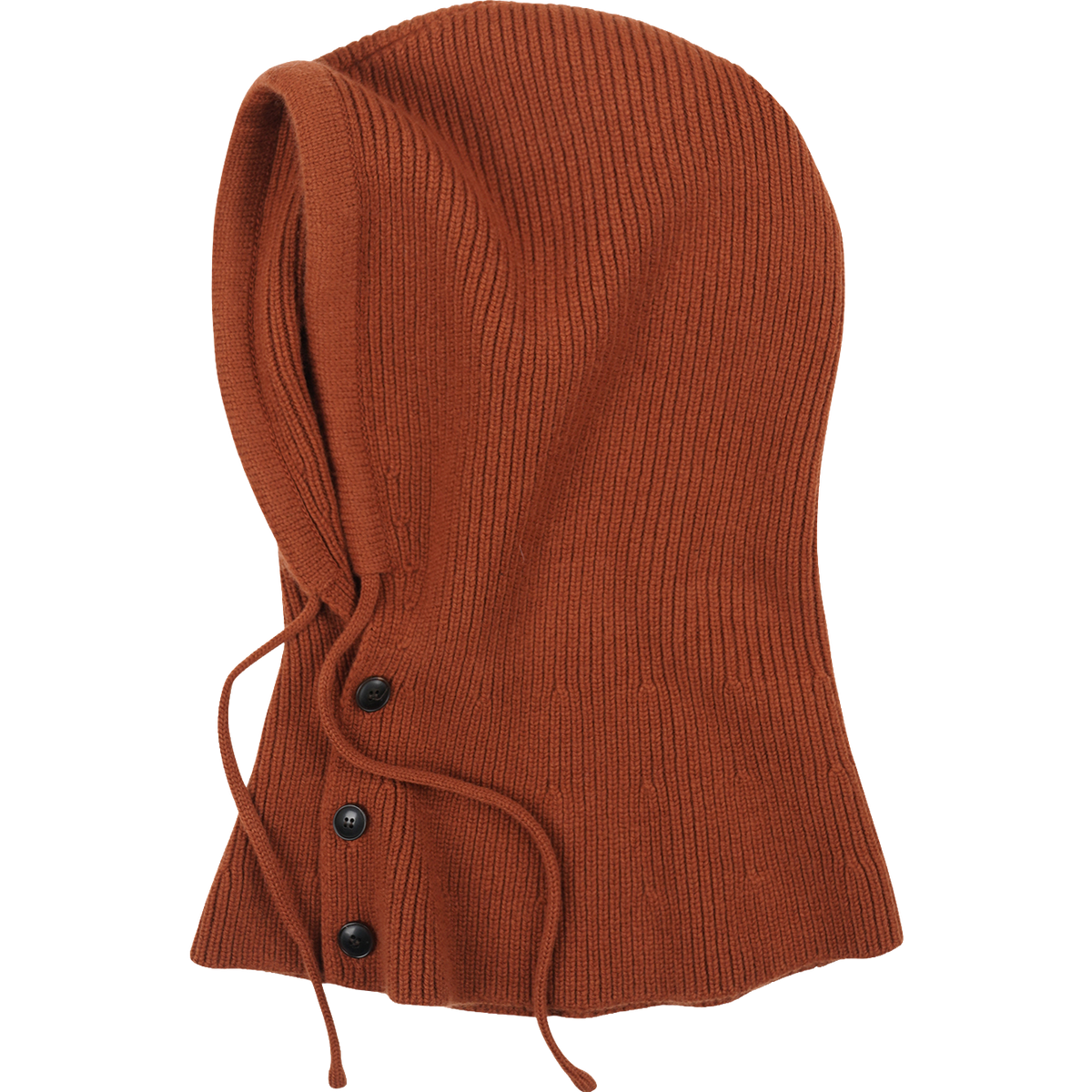 Merino Wool Knit Balaclava - Brick