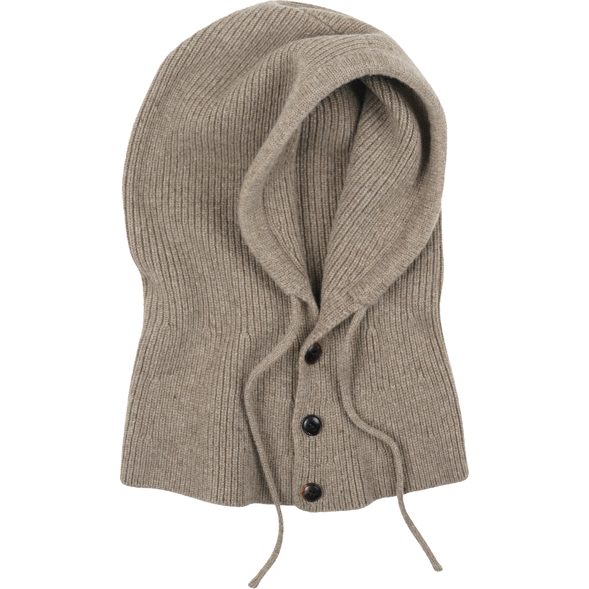 Merino Wool Knit Balaclava - Oatmeal
