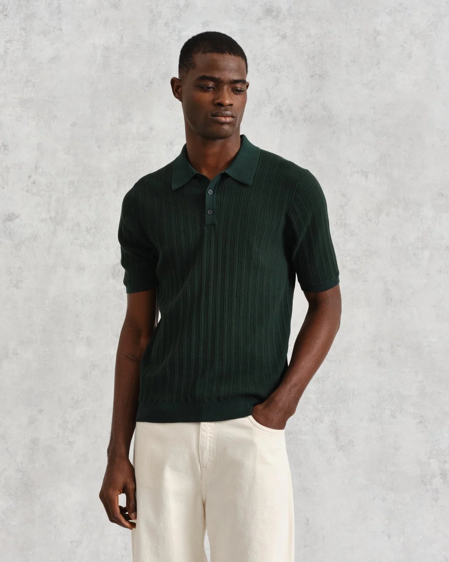 Naples Knit Polo - Green