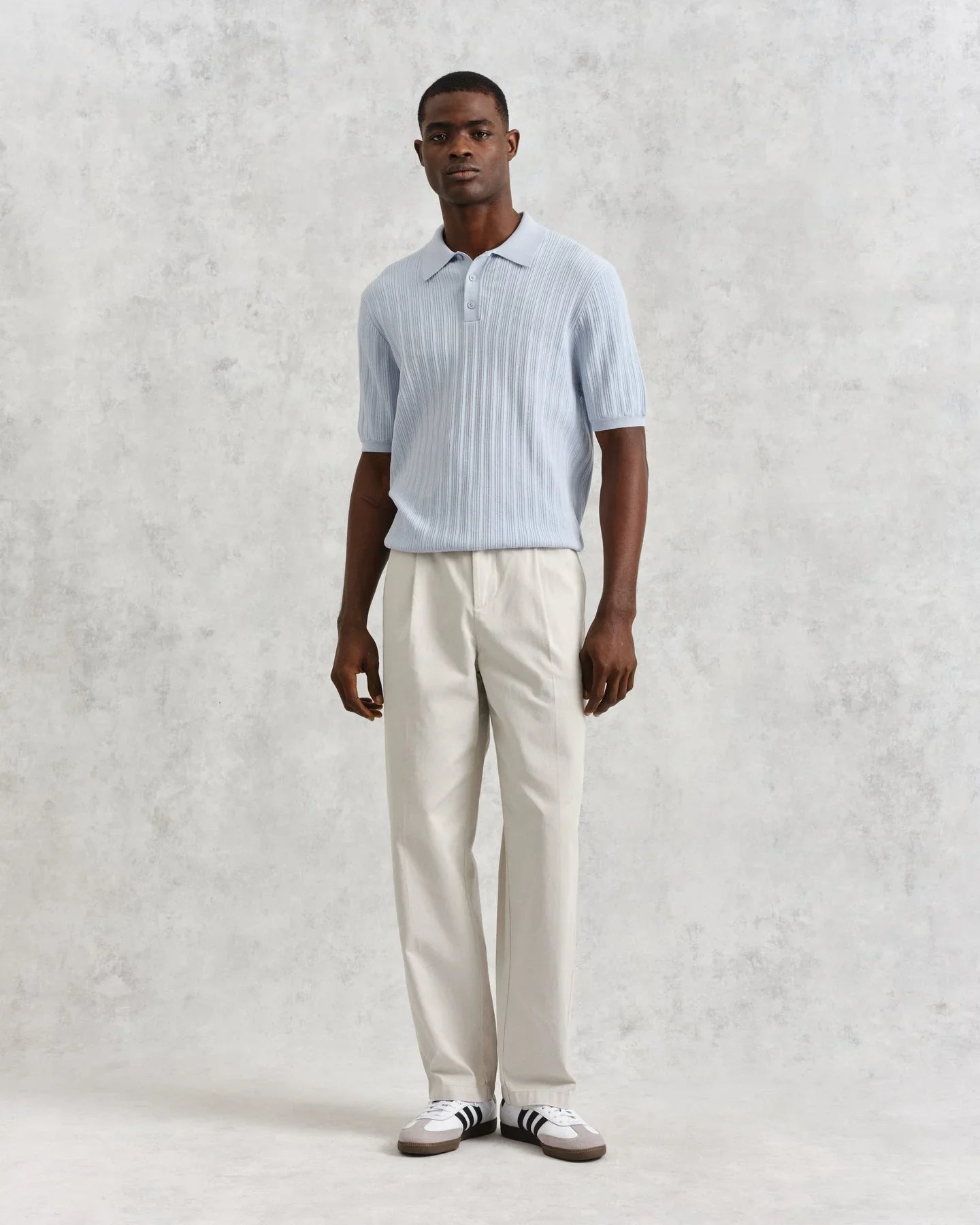 Naples Knit Polo - Blue