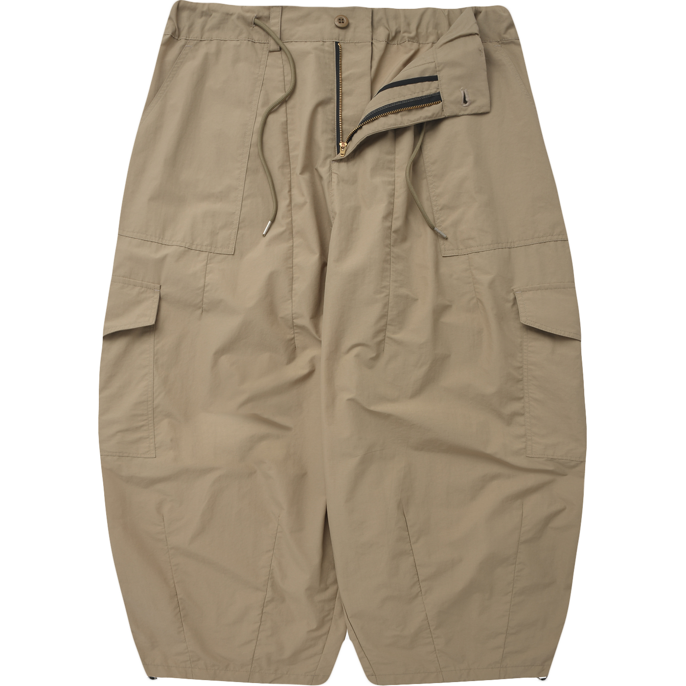 Nylon Cargo Balloon Pant - Beige