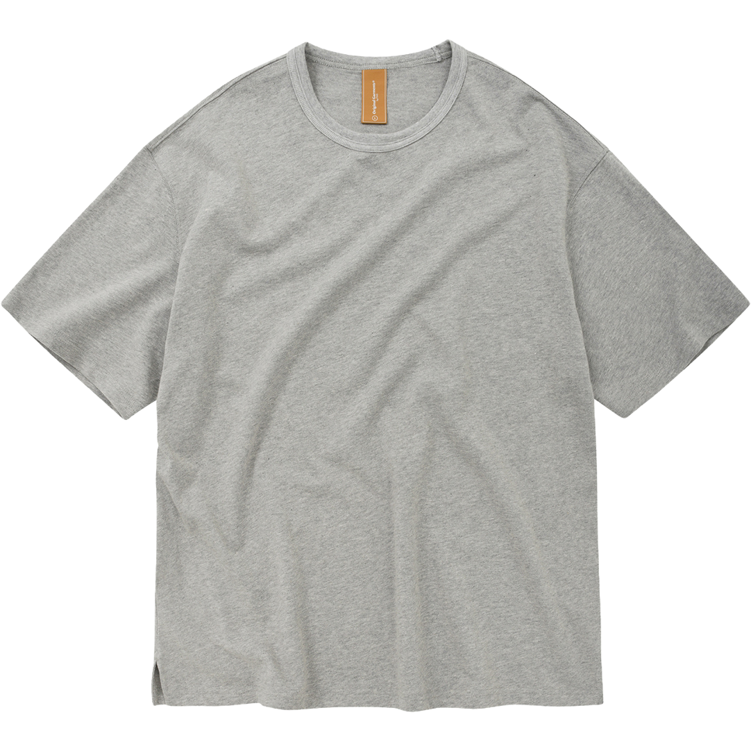 OG Double Rib Oversized Tee - Melange Grey