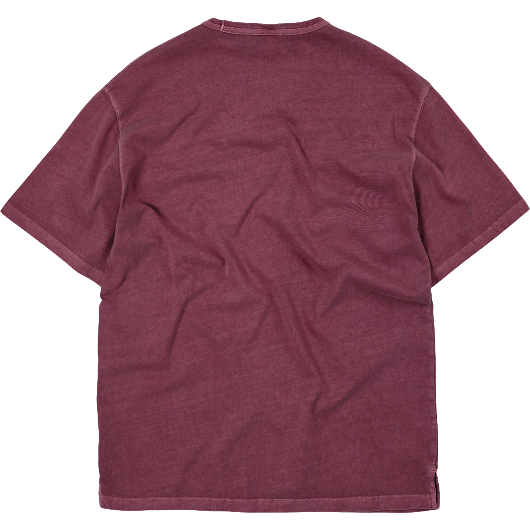 OG Pigment Dye Half Tee - Burgundy