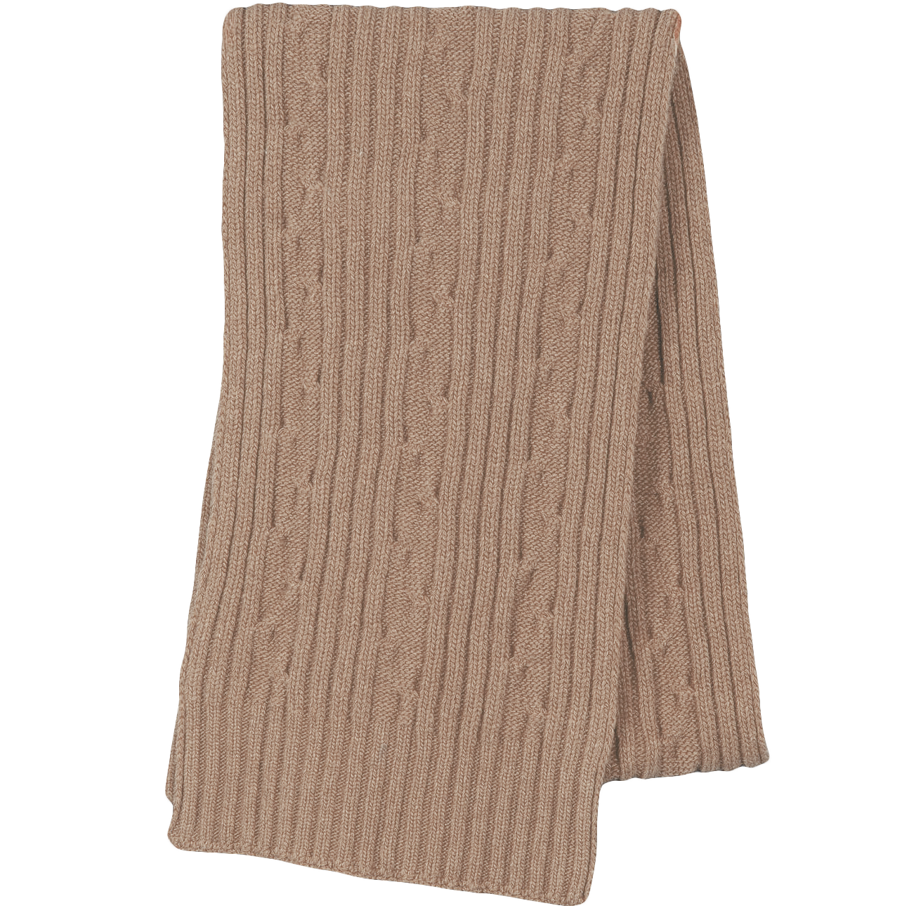 Cable Scarf - Stone Melange