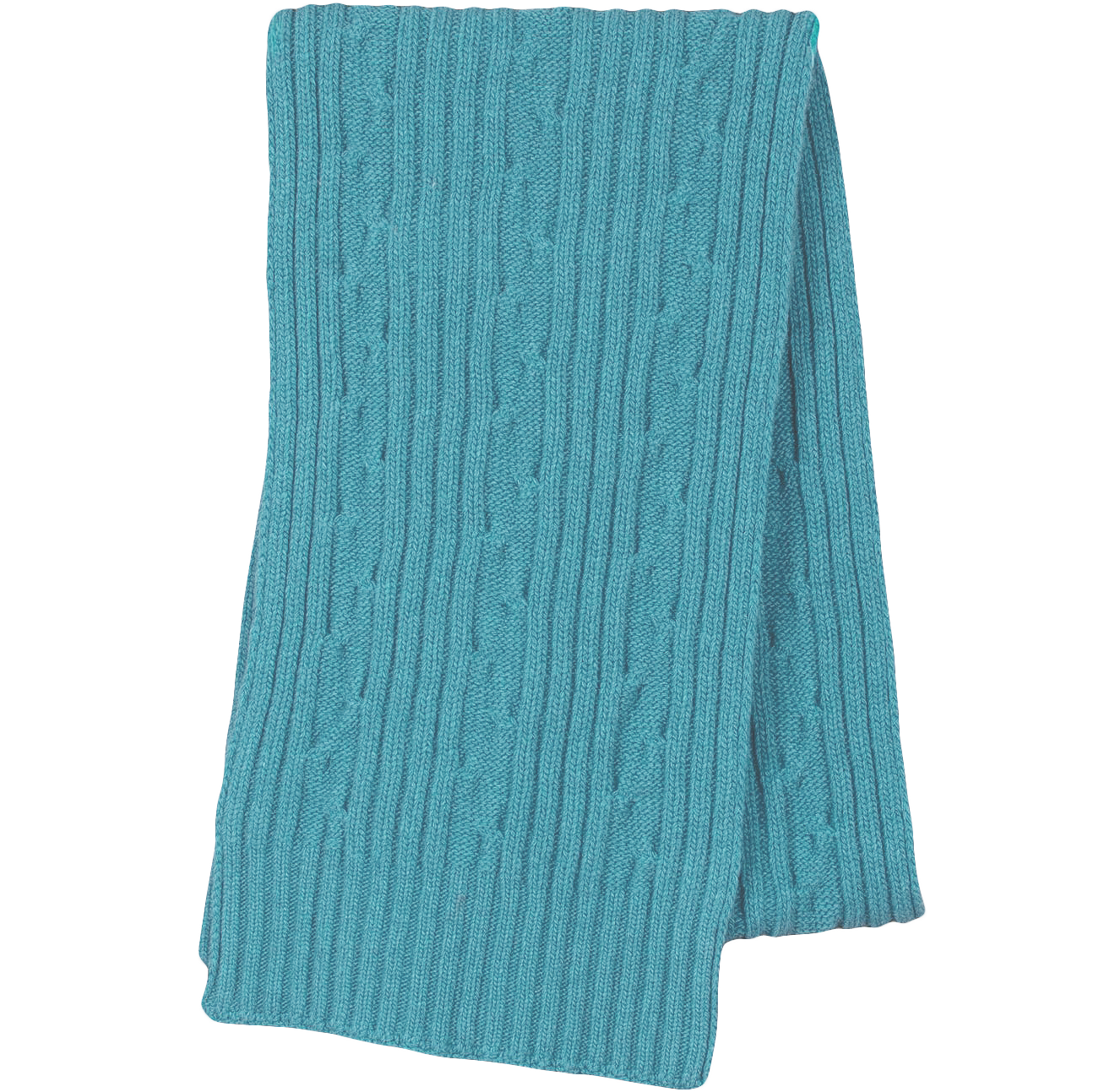 Cable Scarf - Aqua Blue