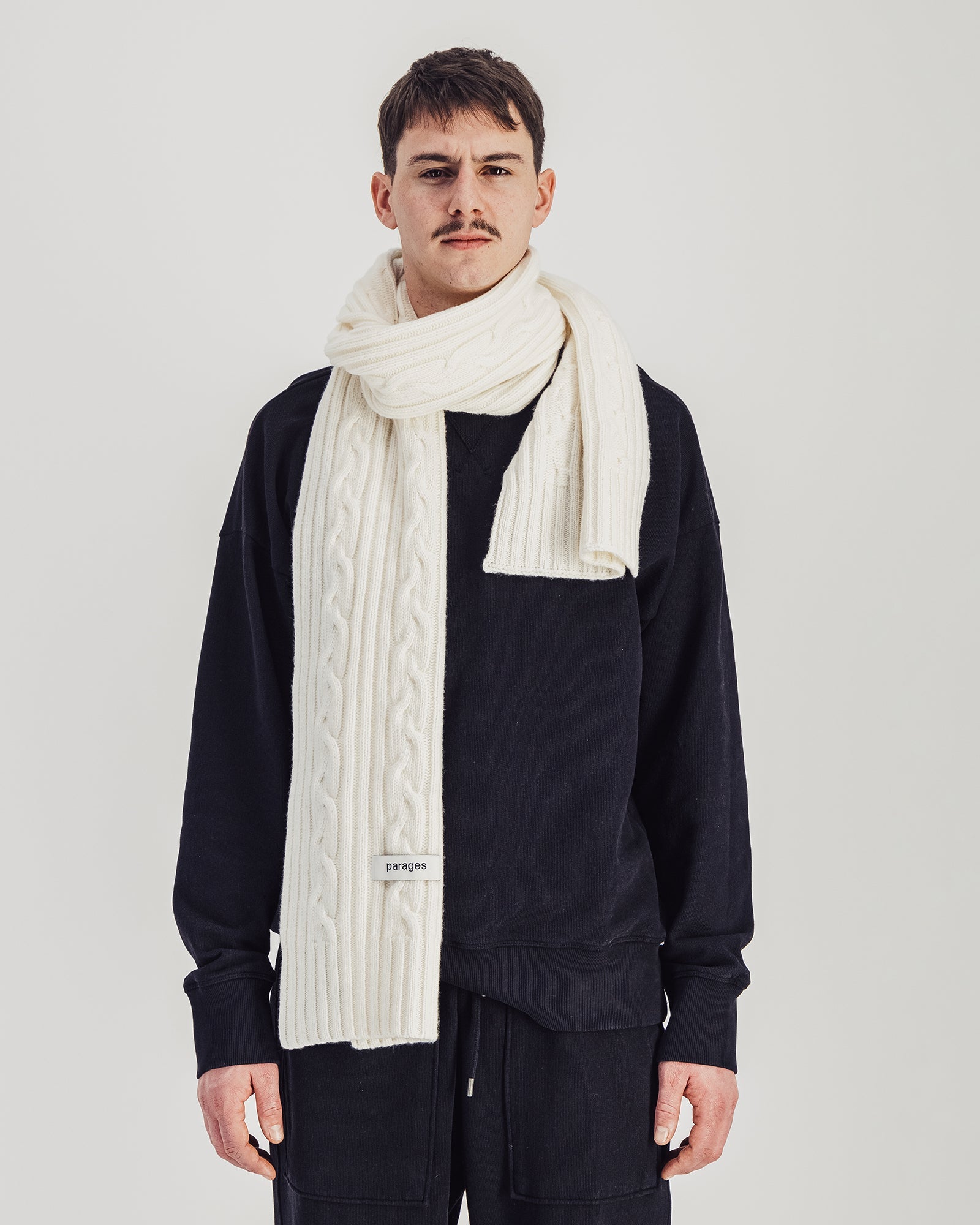 Cable Scarf - Off White