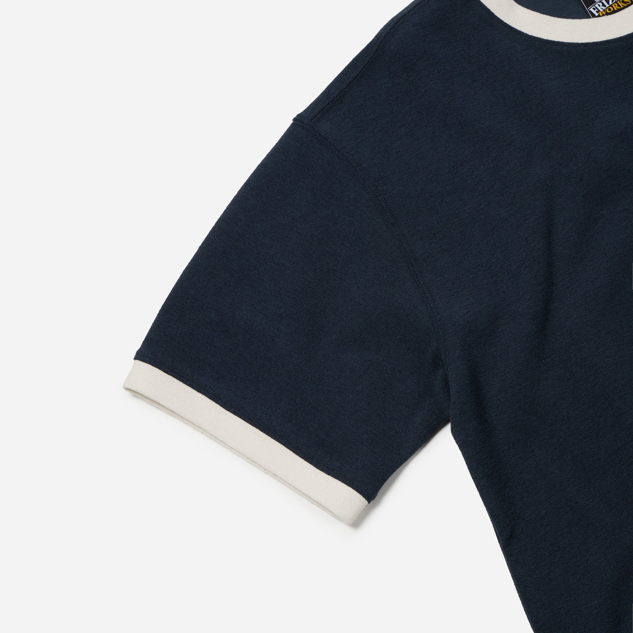 Terry Ringer Half Tee - Navy