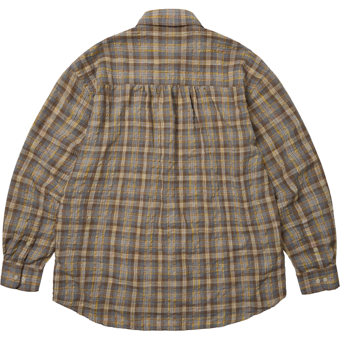 Uneven Check Shirt - Yellow