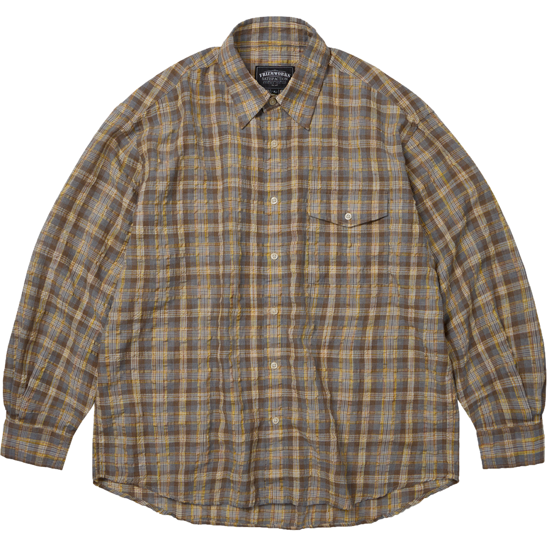 Uneven Check Shirt - Yellow