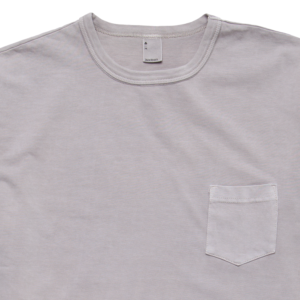 Garment Dyed Pocket T-shirt - Ash