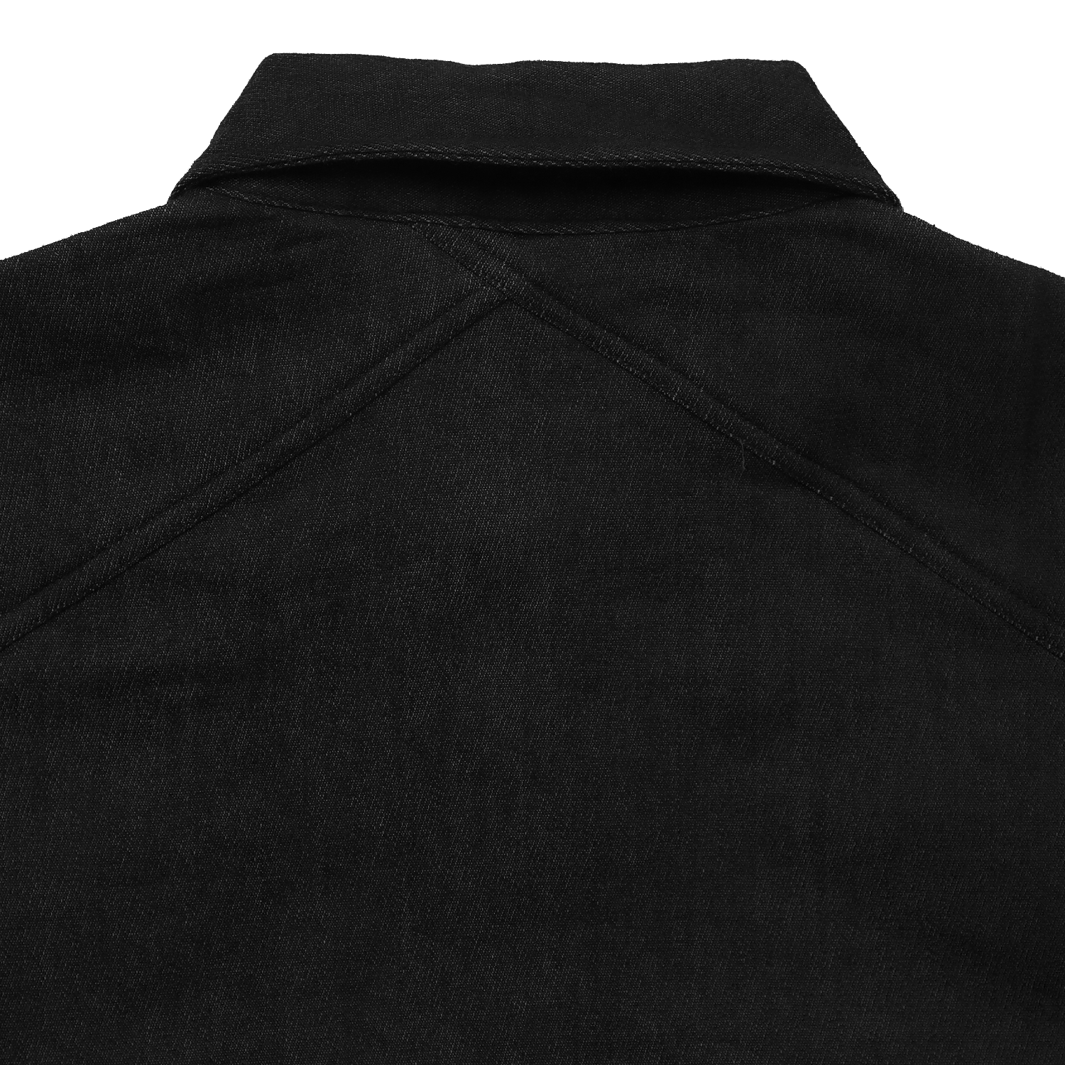 Selvedge Knit Crosscut Western Shirt - Black