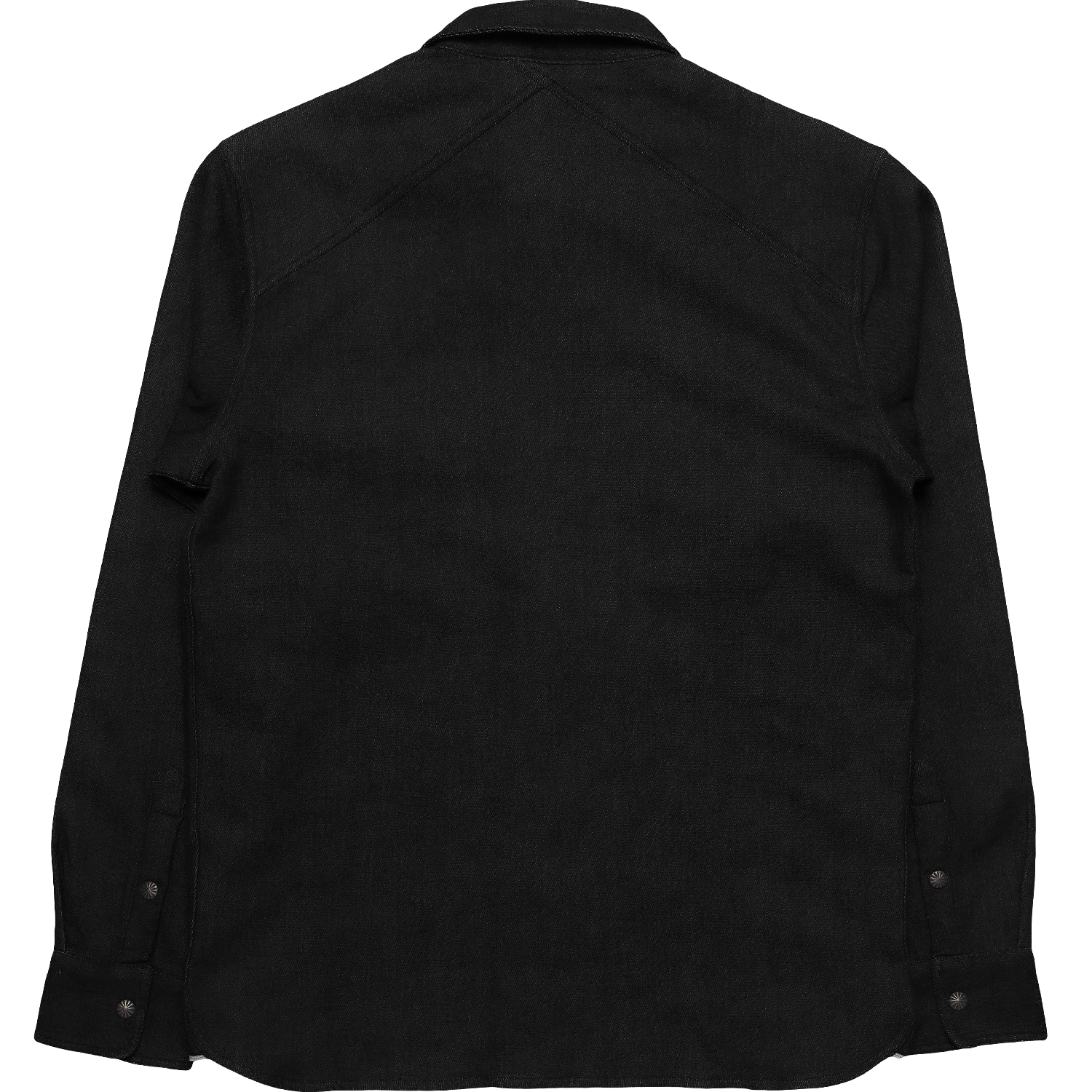 Selvedge Knit Crosscut Western Shirt - Black