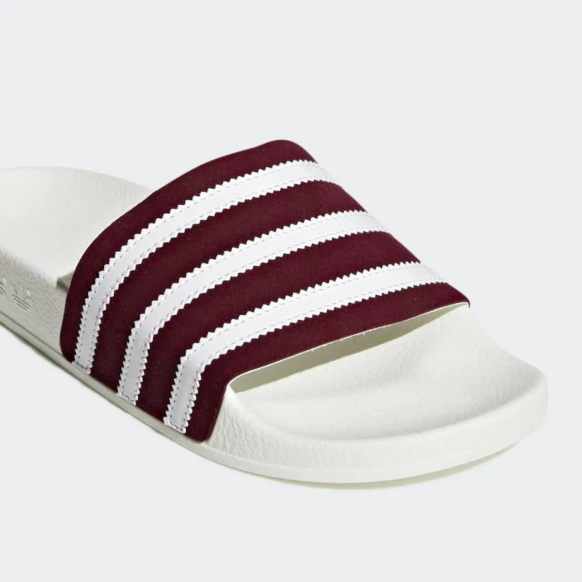 Adilette Slides Burgundy Suede
