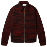 Milano Wool Track Top - Black / Red Stripe