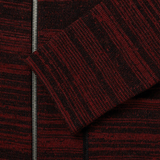 Milano Wool Track Top - Black / Red Stripe