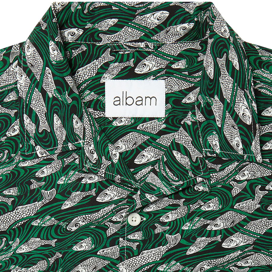 Revere Collar Shirt - Liberty Fish Green