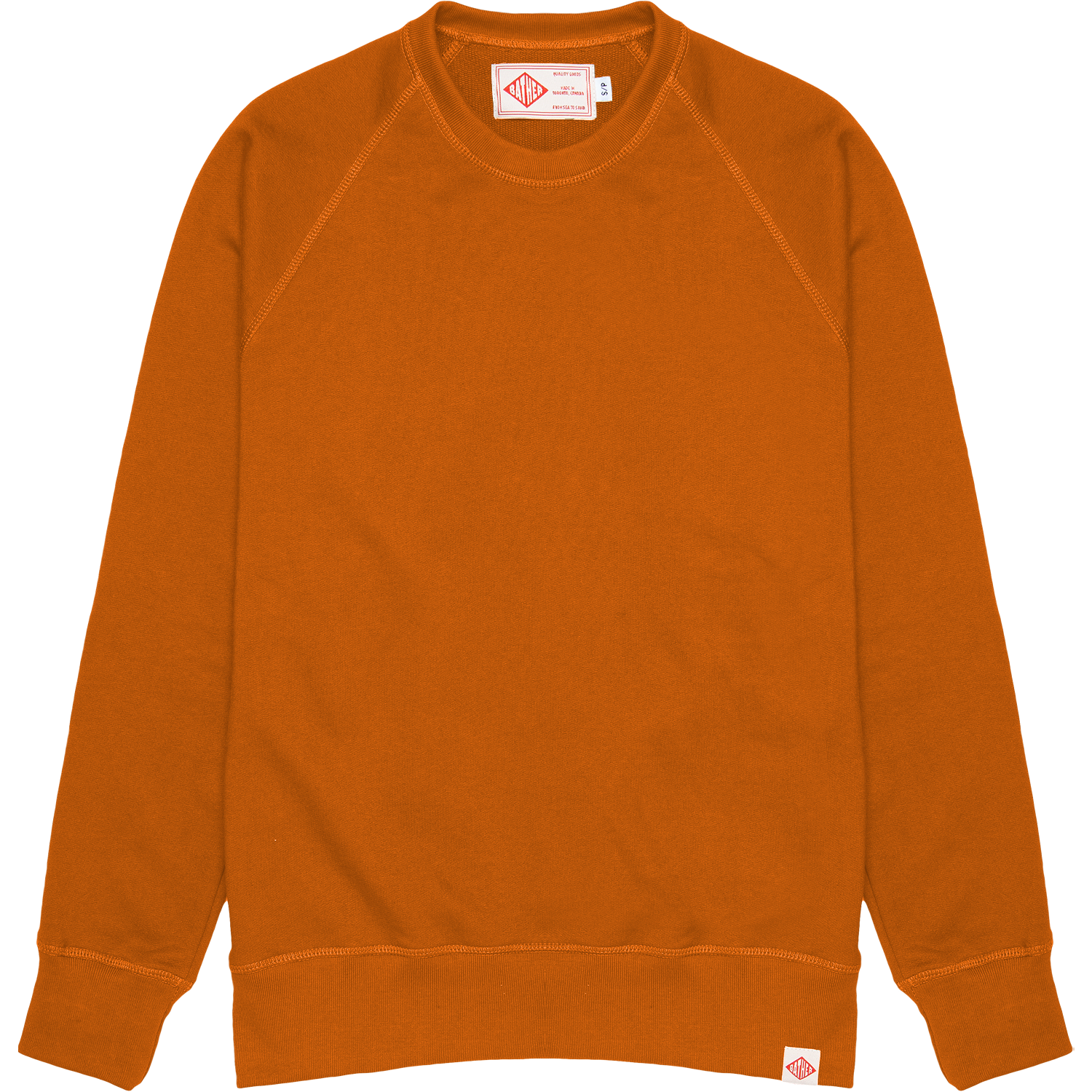 Organic French Terry Crew - Sienna Orange