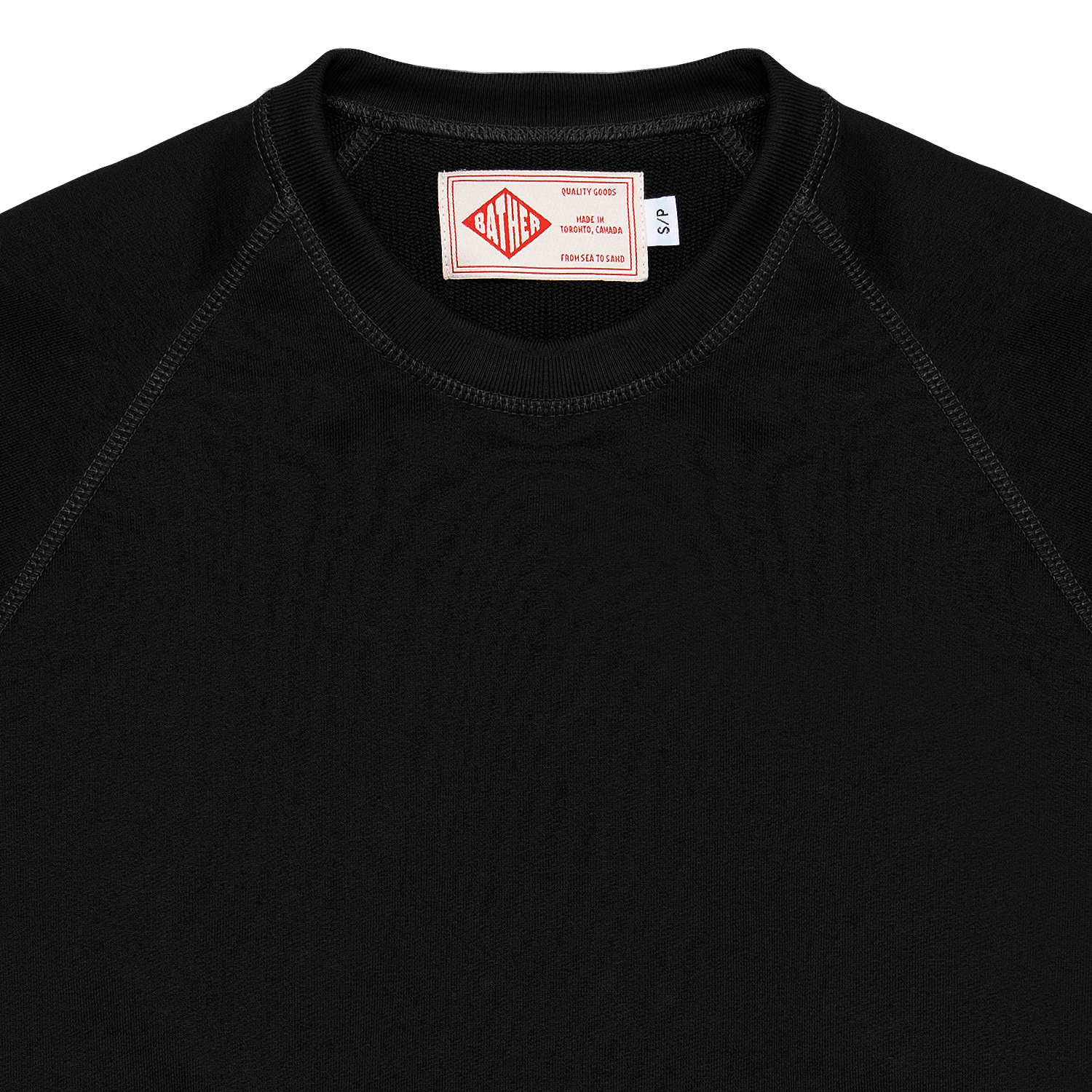 Organic French Terry Crew - Black