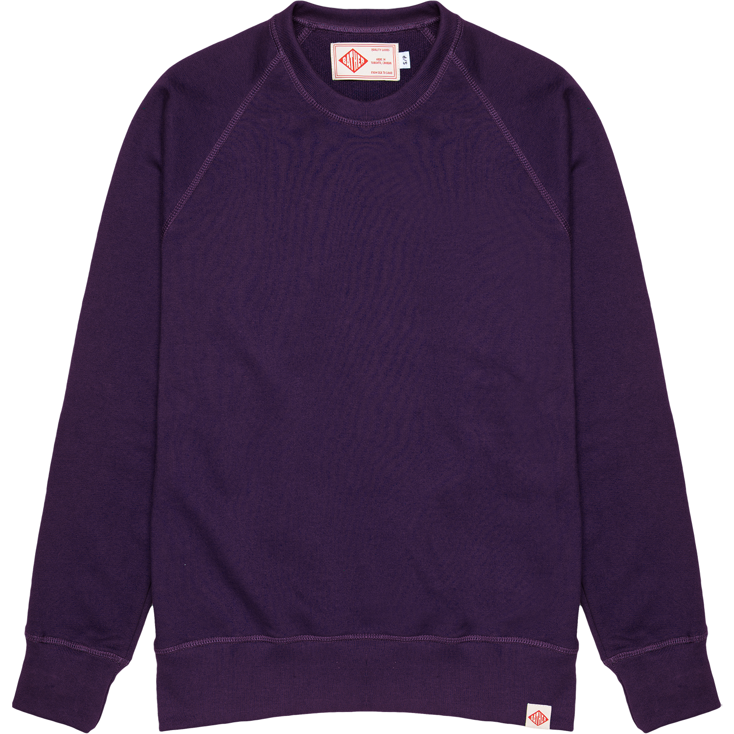 Organic French Terry Crew - Plum Purple