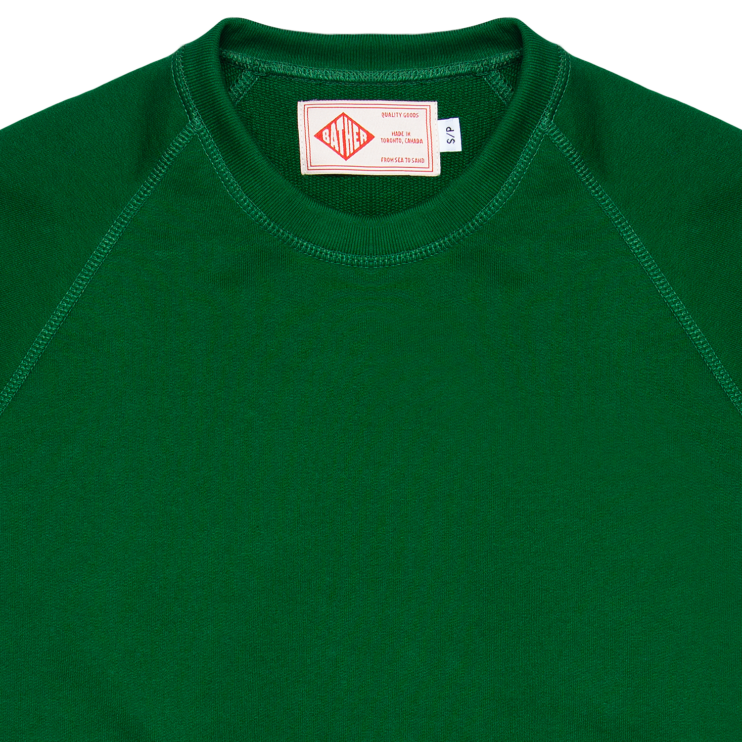 Organic French Terry Crew - Bottle Green