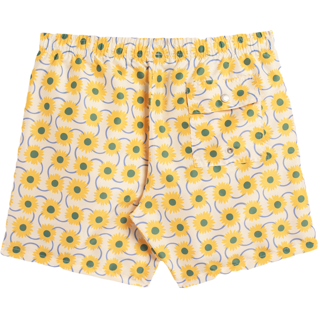 Swim Trunk - Yellow Floral